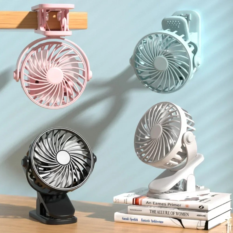 Oscillating Fan Clip - Portable Clip on Fan USB Desk