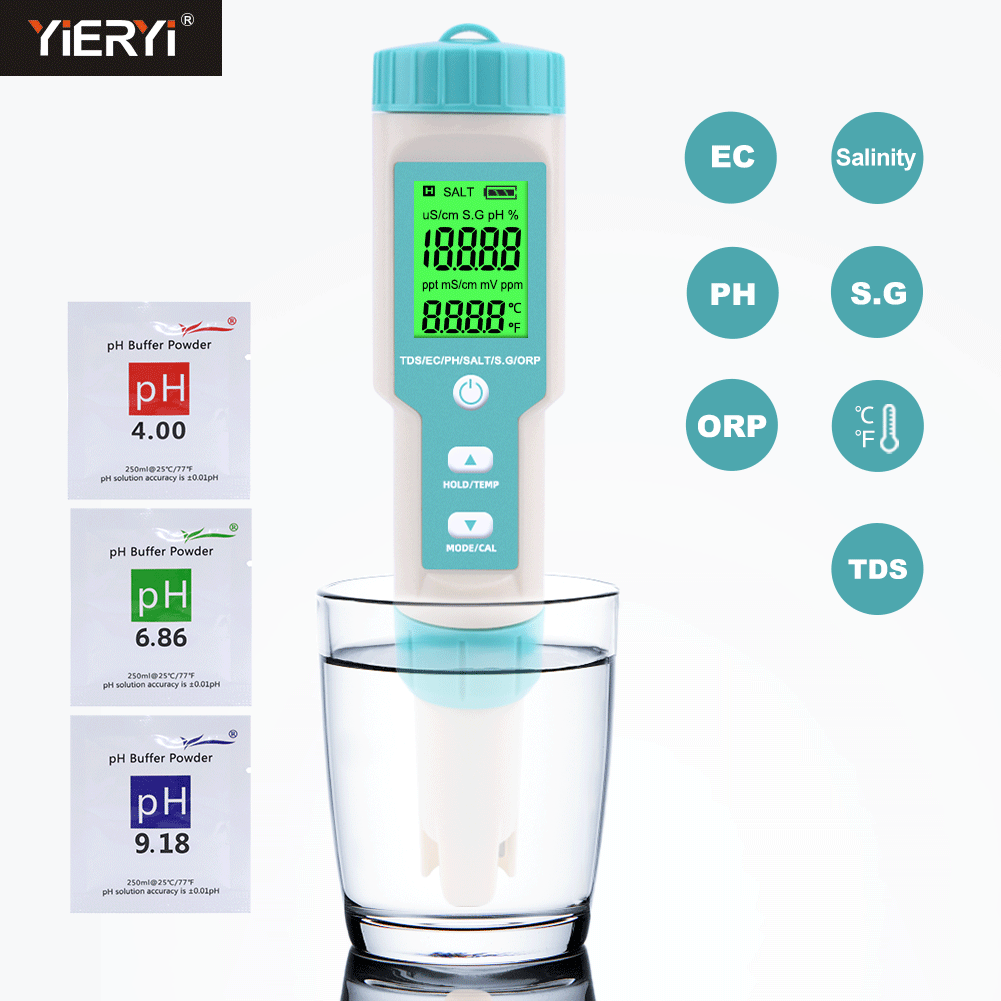 Ec Meter Digital - New 7 in 1 PH/TDS/EC/ORP/Salinity /S.