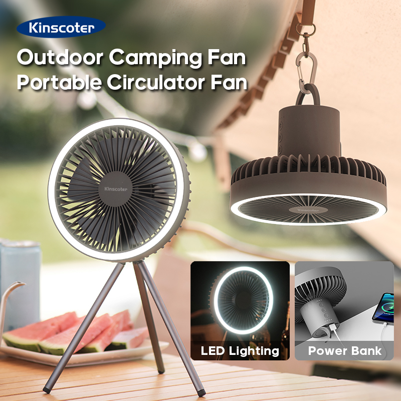 Oscillating Fan Clip - 10000mAh 4000mAh Camping Fan Rechargeable Desktop
