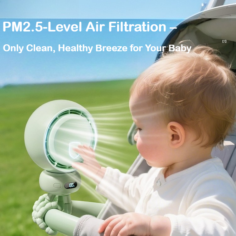 Oscillating Fan Clip - Octopus Stroller Fan - Auto-Oscillating Baby