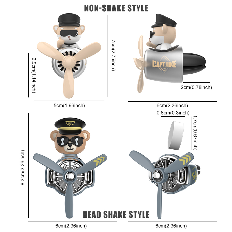 Rotating plane pilot dog car a - Oscillating Fan Clip 评论和价格