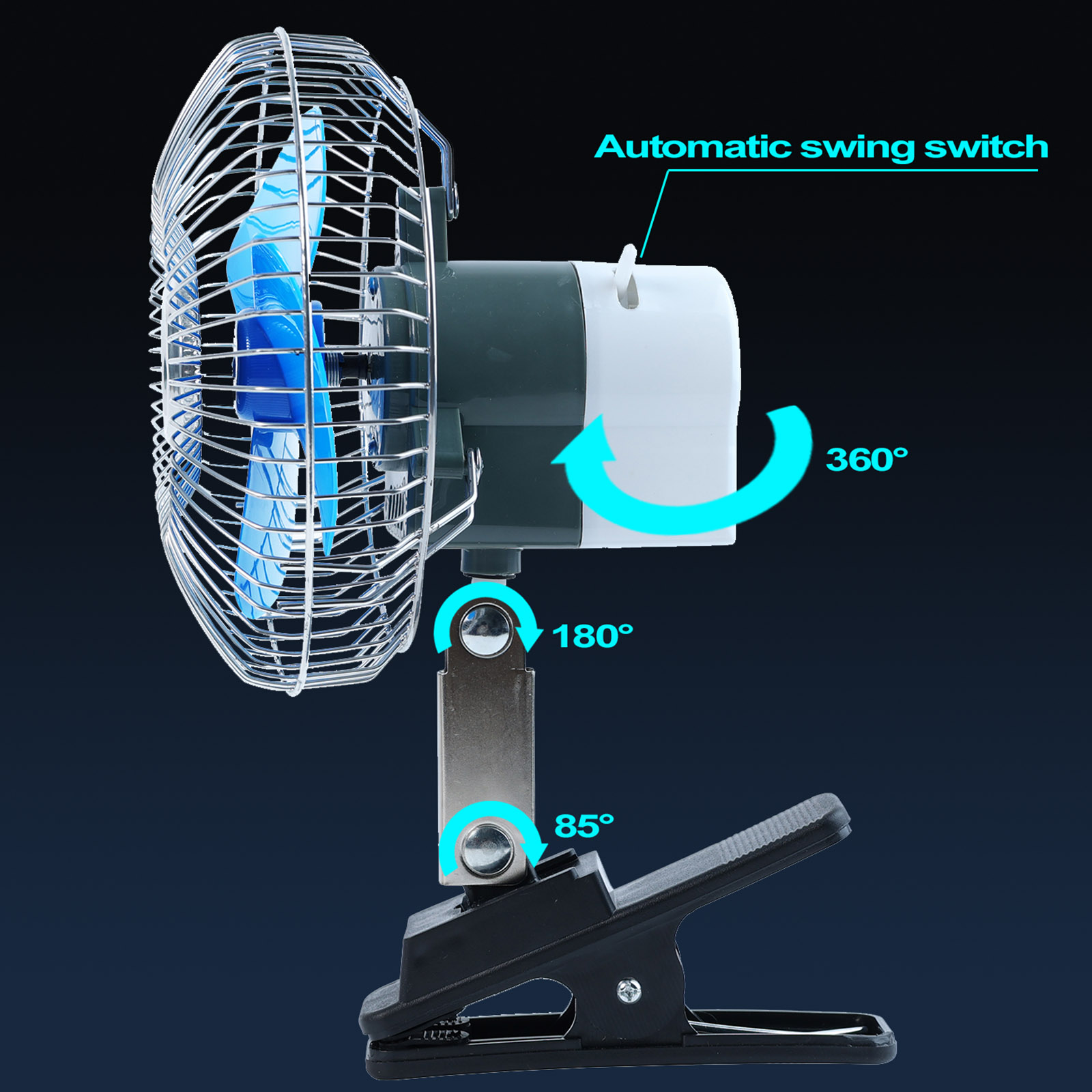 12V 6'' 360 Rotation Summer Ca - Oscillating Fan Clip 评论和价格
