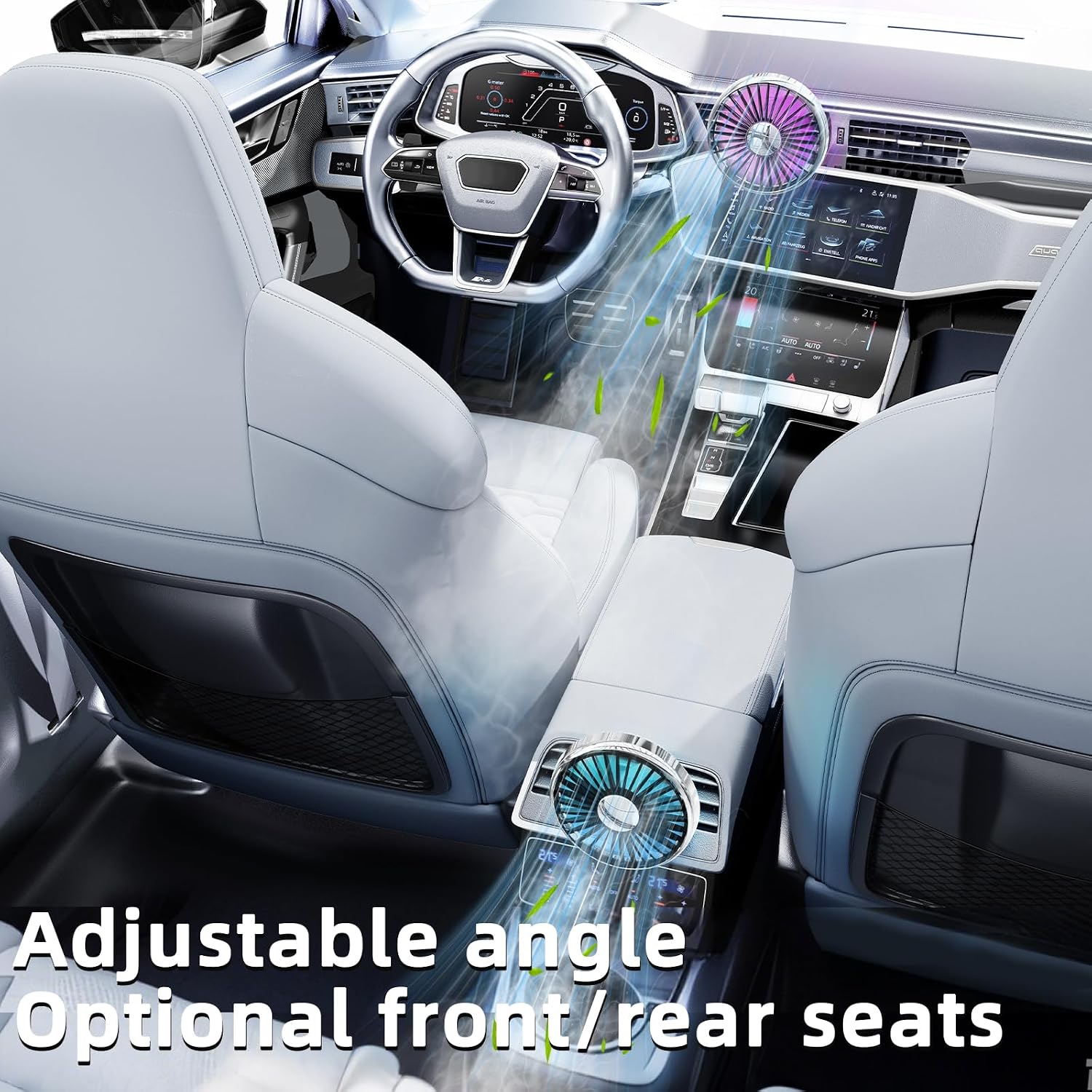 2026 New Upgrade USB Car Fan F - Oscillating Fan Clip 评论和价格
