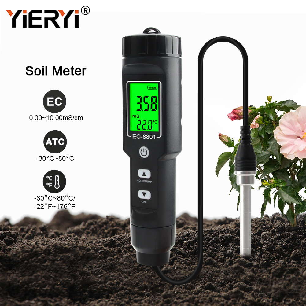 Yieryi EC/TEMP Soil Tester 0.0 - Ec Meter Digital 评论和价格