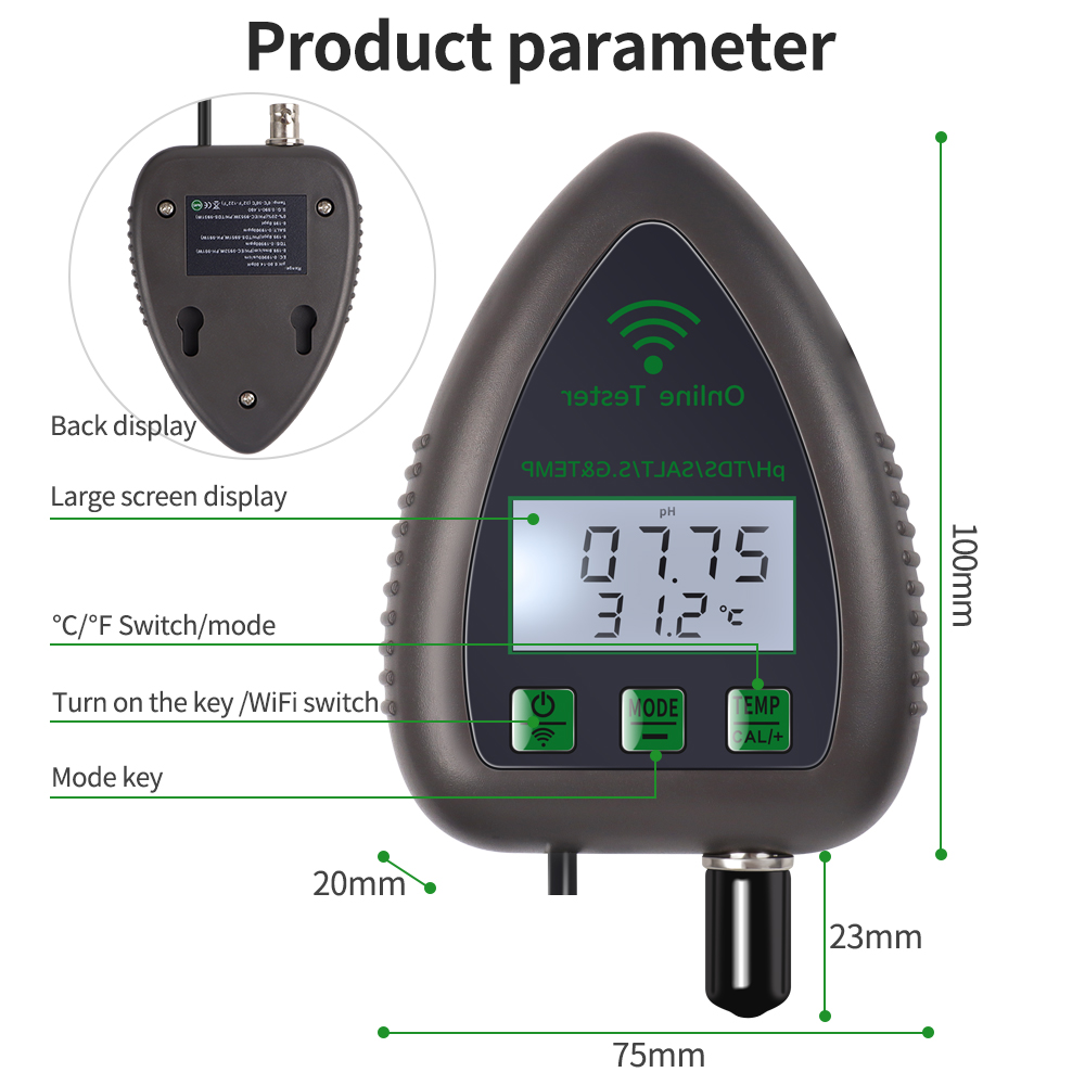 Tuya WiFi 5 in1 Water Quality  - Ec Meter Digital 评论和价格