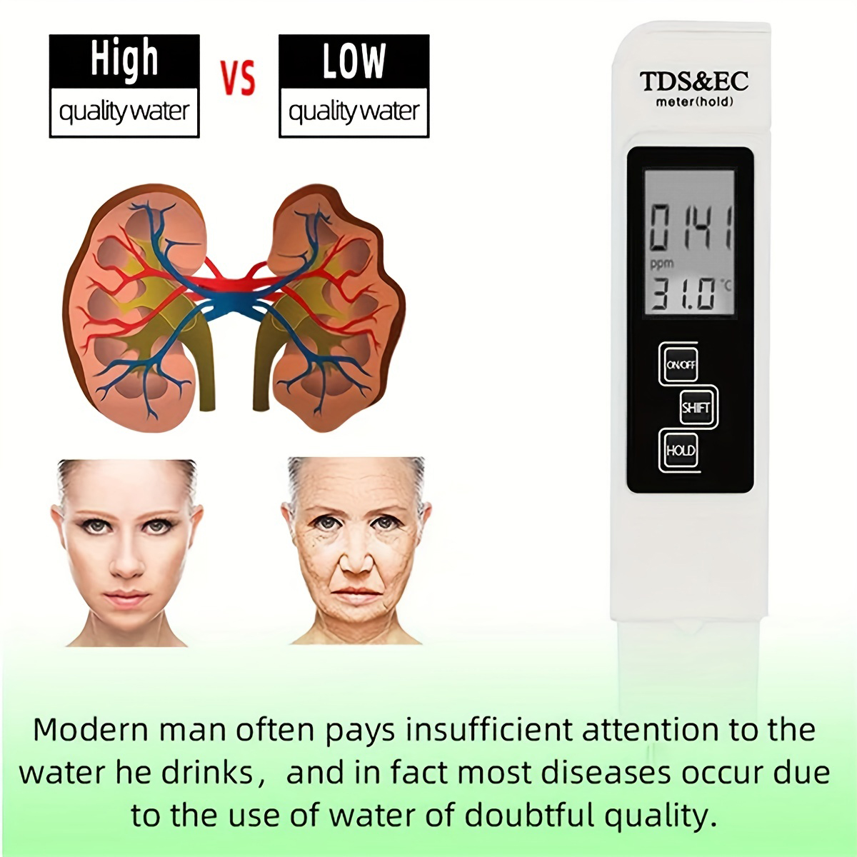 3in1 Water Quality Detection P - Ec Meter Digital 评论和价格