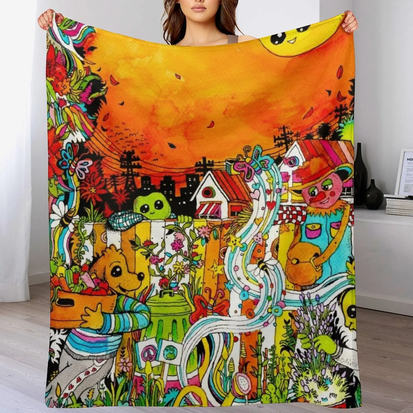 Urban Farm Time Throw Blanket  - Urban Farming Home 评论和价格