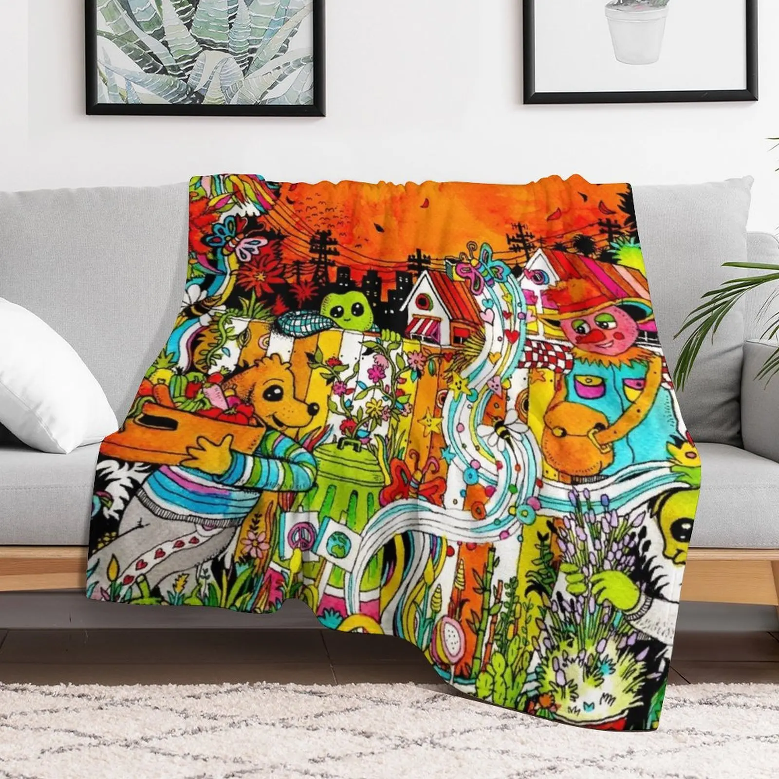 Urban Farm Time Throw Blanket  - Urban Farming Home 评论和价格