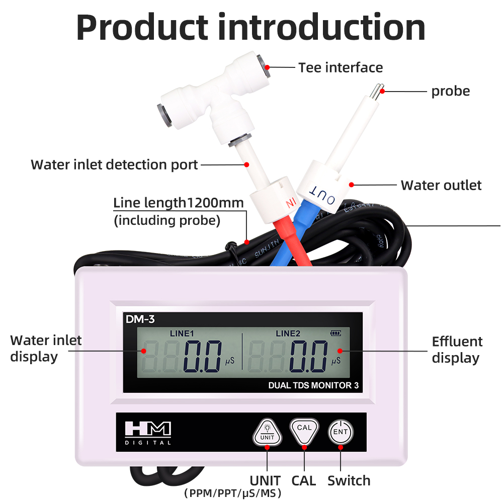 HM DM3 Online TDS EC Water Qua - Ec Meter Digital 评论和价格
