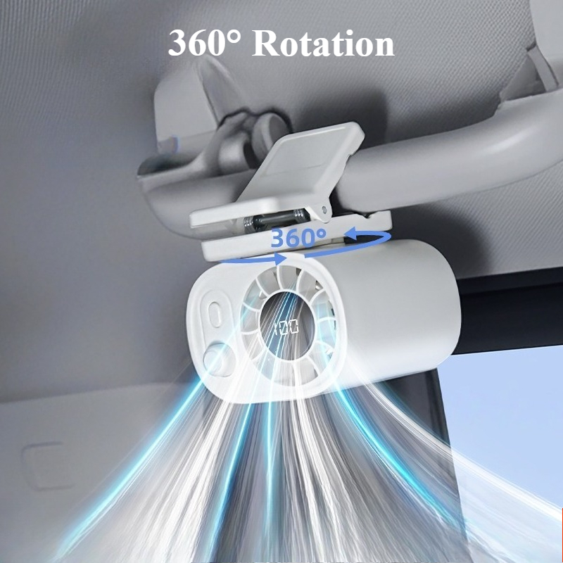 Portable Car Clip Fan 360° Rot - Oscillating Fan Clip 评论和价格