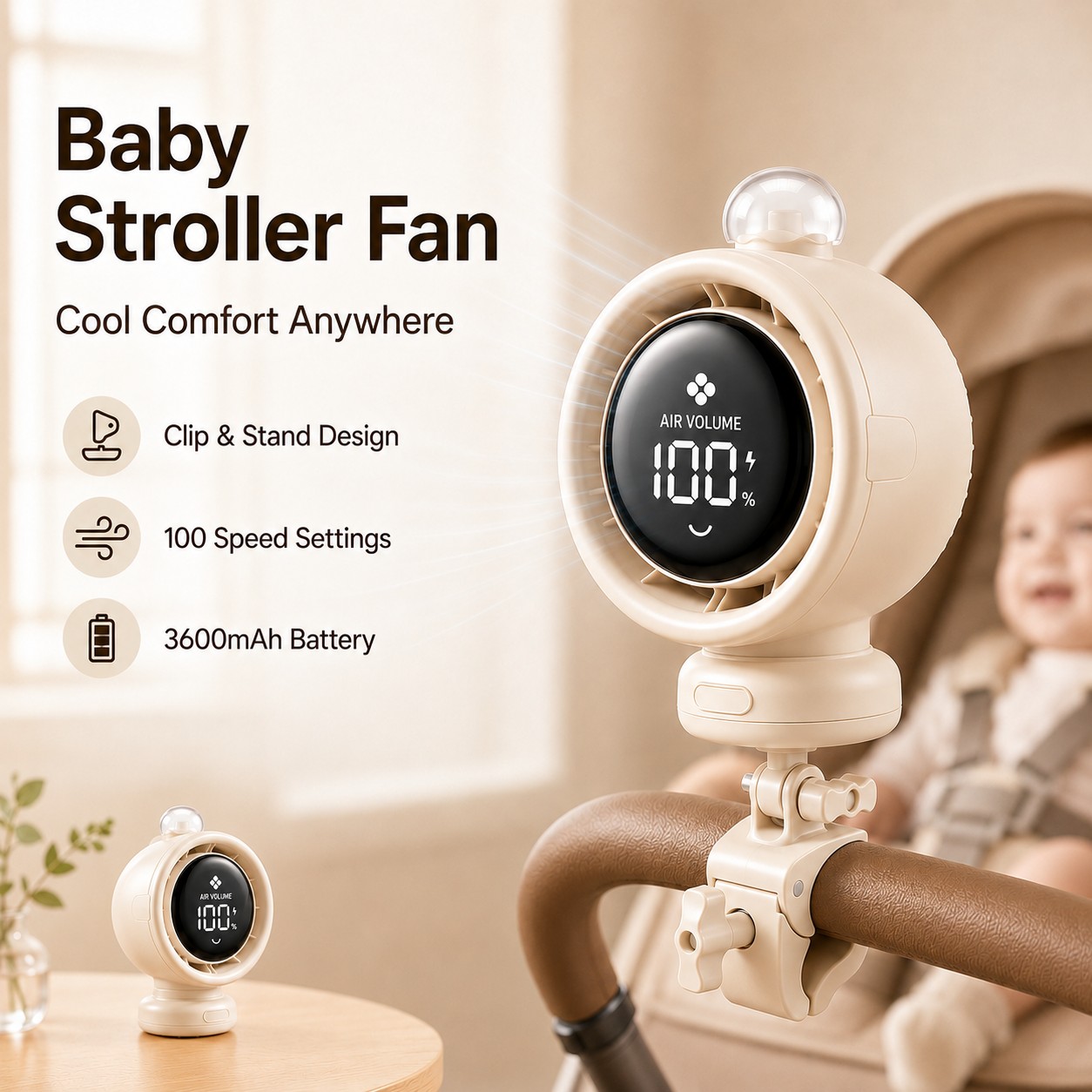 2026 New Portable Stroller Fan - Oscillating Fan Clip 评论和价格
