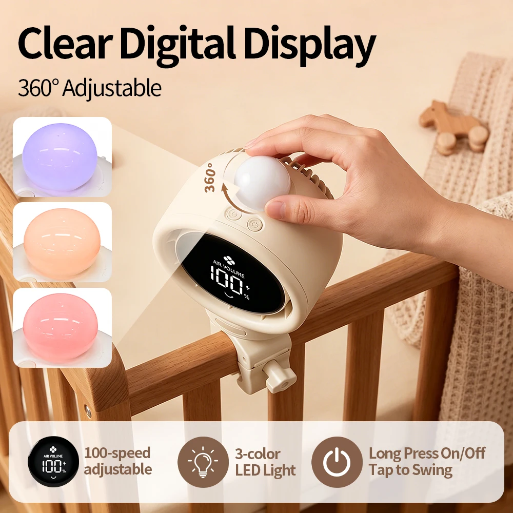 2026 New Portable Stroller Fan - Oscillating Fan Clip 评论和价格