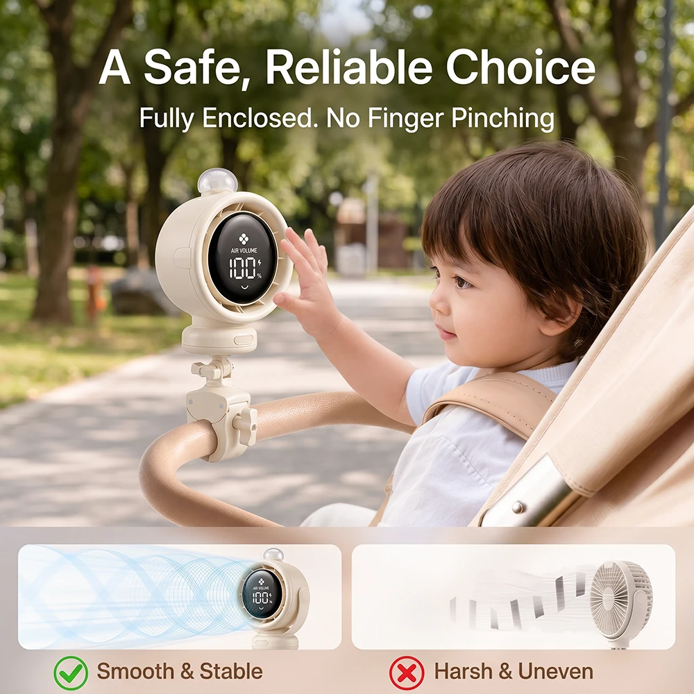 2026 New Portable Stroller Fan - Oscillating Fan Clip 评论和价格